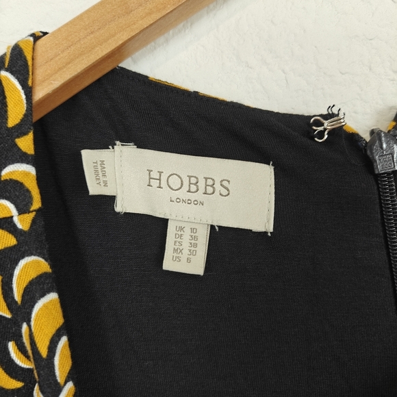 Hobbs London Kimmi Jersey Knee Length Crew Neck Dress Tie Waist Size 6 Women's - Picture 13 of 16